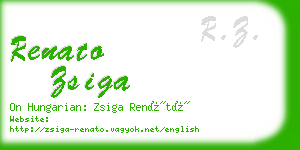 renato zsiga business card